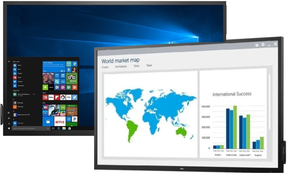 Dell 70" Interactive Whiteboard For Classroom And Professional Use