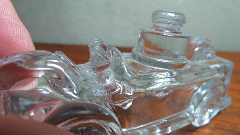 Vintage Pumper Fire Engine Glass Candy Container
