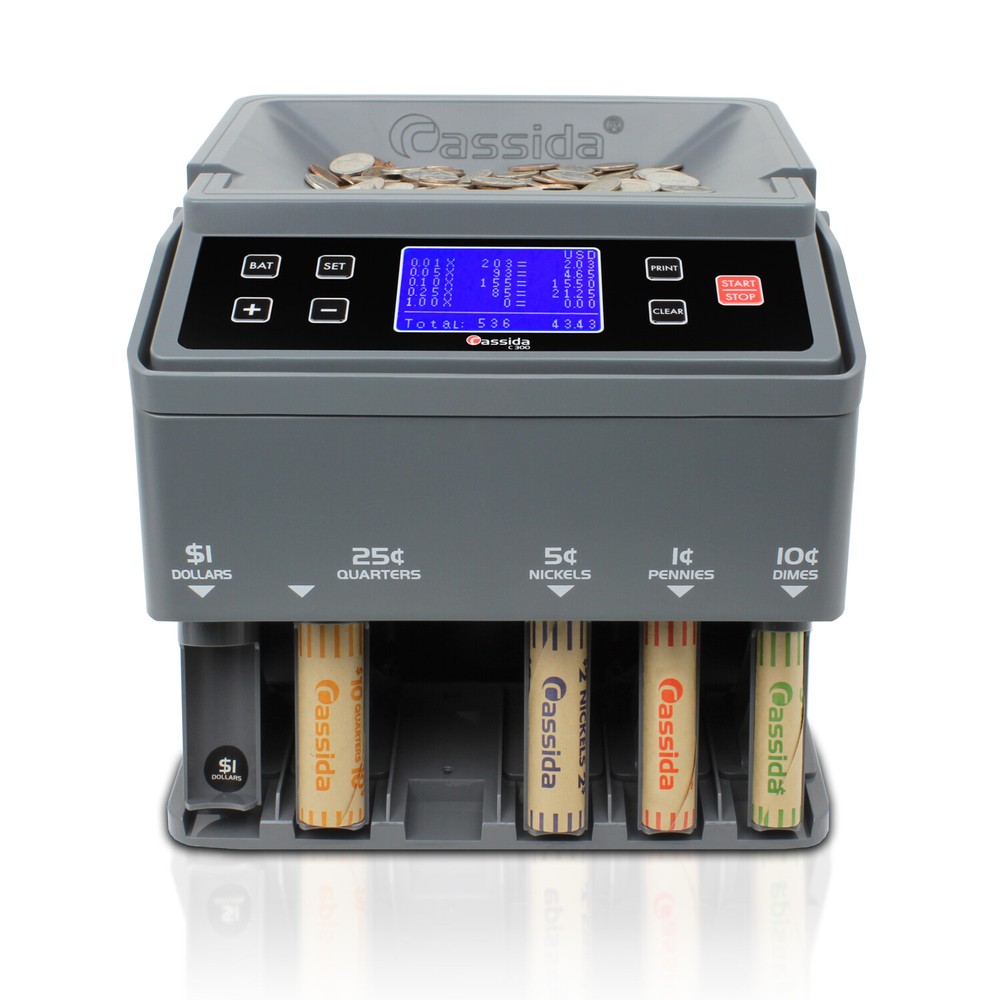 Cassida C300 Automatic Coin Counter, Sorter and Wrapper