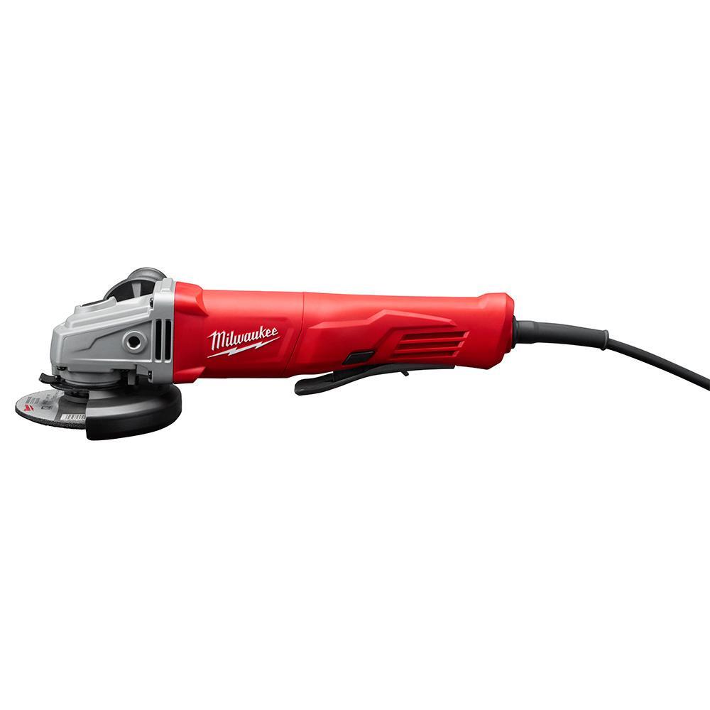 milwaukee angle grinder 11 amp corded 4-1/2 in. no-lock paddle variable speed