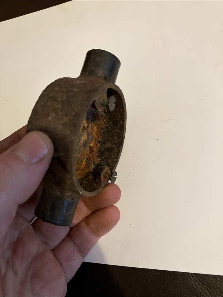 Black Steel Conduit Through Thro Box 3/4 Inch Thread