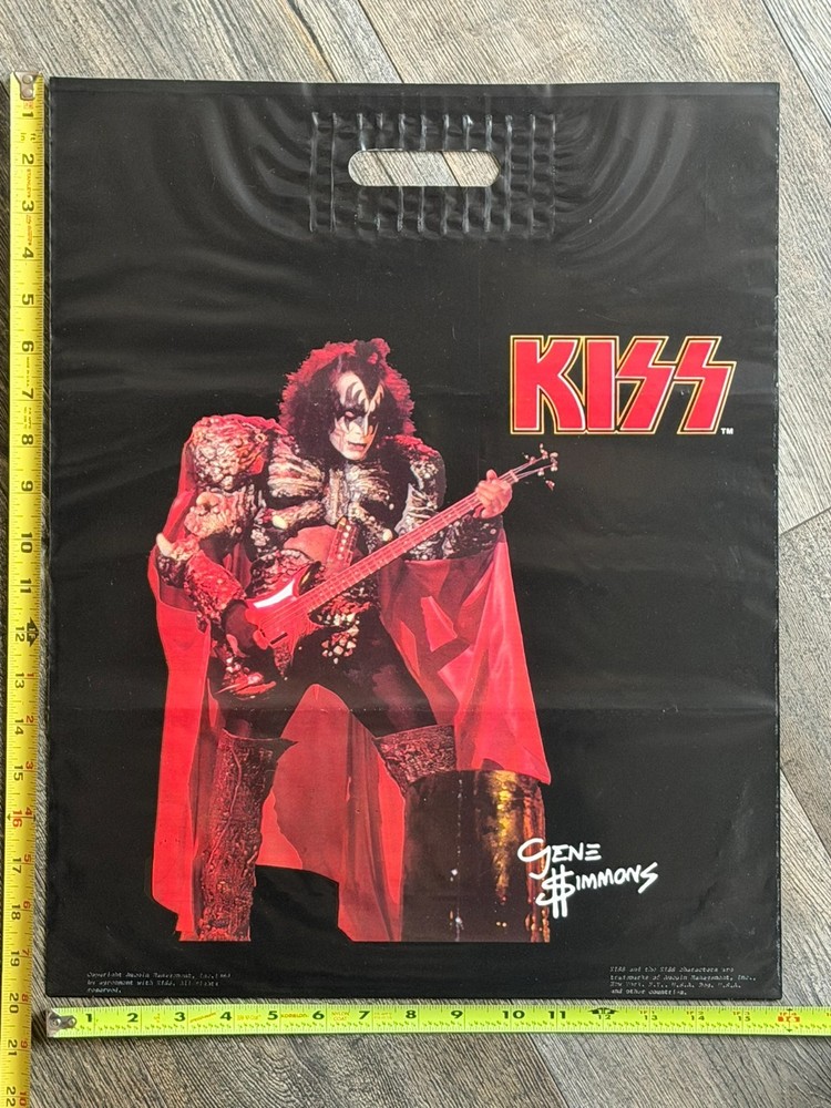 KISS Shopping Bag GENE SIMMONS Unmasked Tour Australia 1980 Vintage Kiss Aucoin