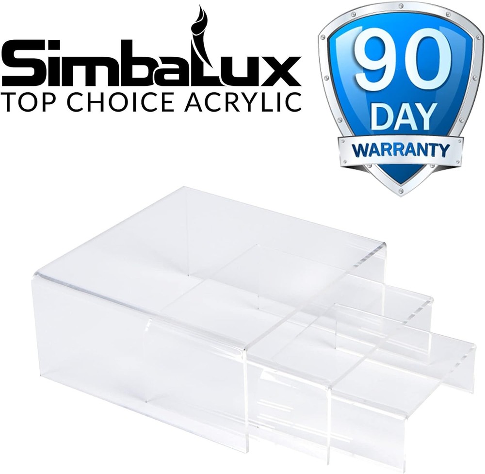 Clear Acrylic Display Risers Tiered Stand Set