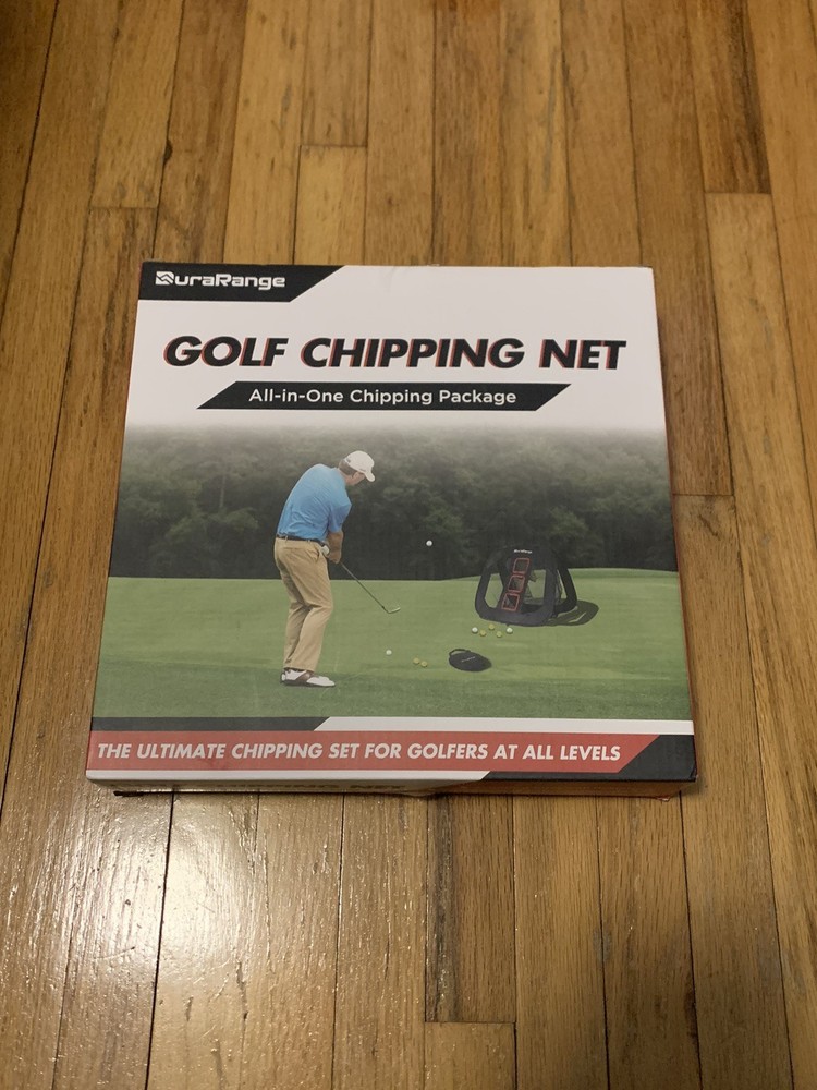 DURARANGE Pop-Up Golf Chipping Net Set Foldable Black
