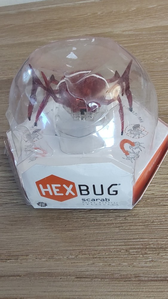 HEX BUG Red Scarab Micro Robotic Creature Toy Tested Works!