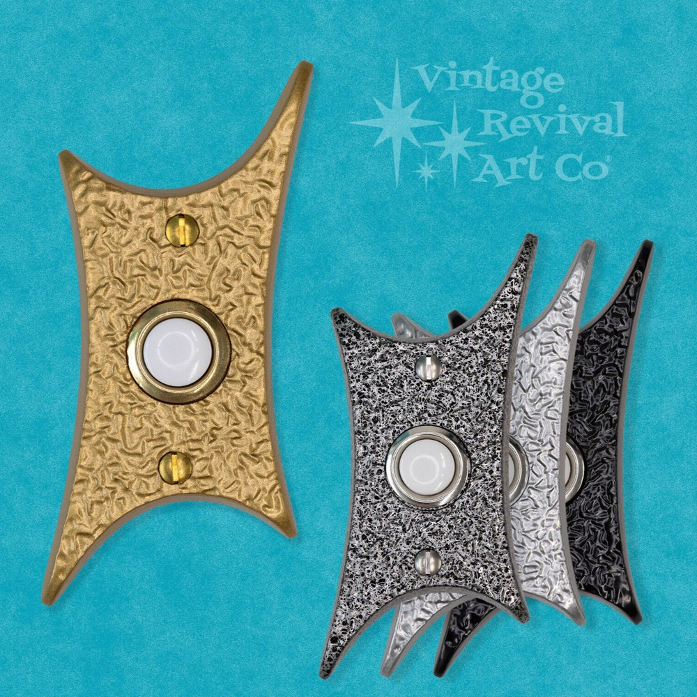 Atomic Doorbell Button, Orion, space age decor, midcentury modern, atomic