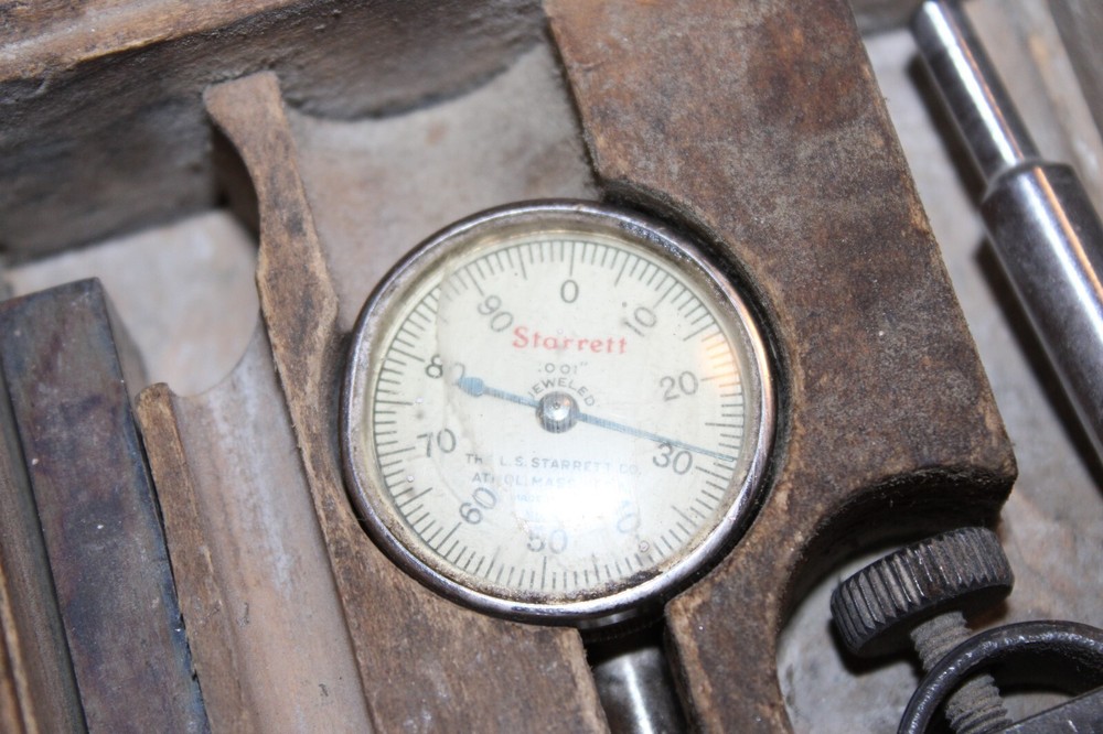 Starrett Jeweled Dial Indicator No. 196 .001” w/ Solid Bar