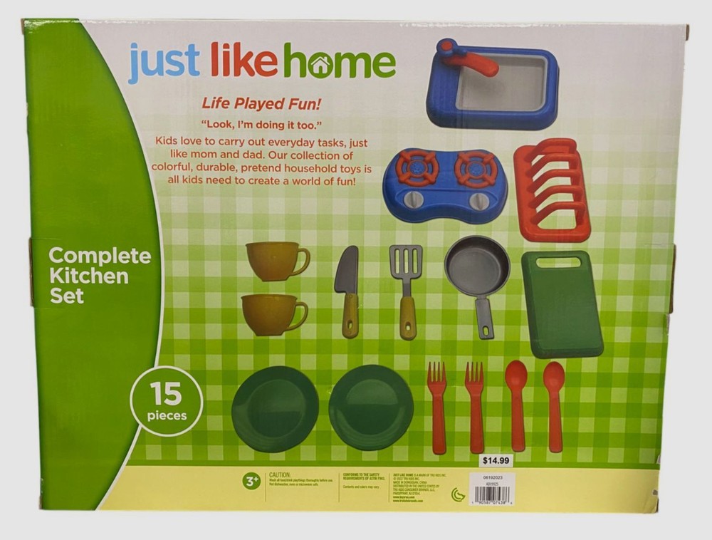 Just Like Home Green Complete Kitchen 15-Piece Set