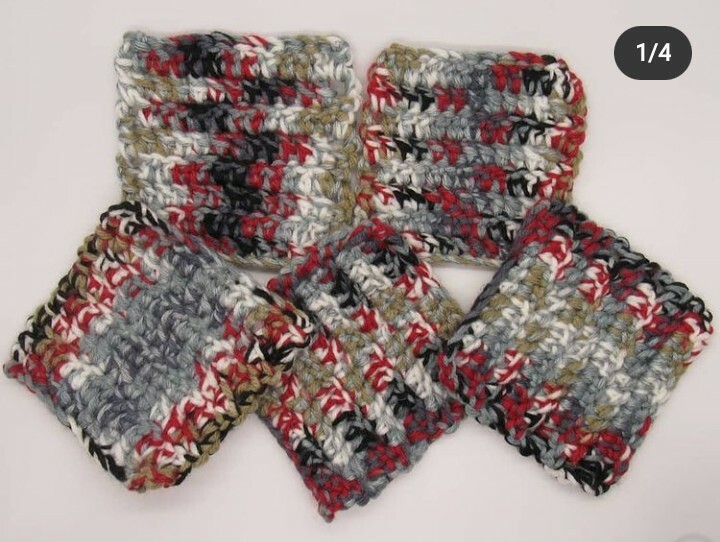 handmade crochet coasters