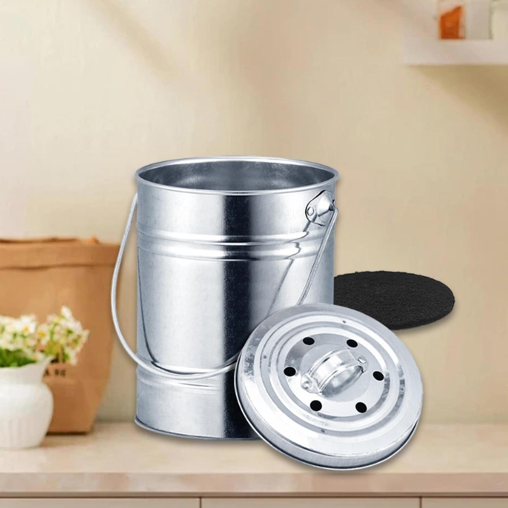 Kitchen Compost Bin Composting Container Includes Inner Bucket Liner Portable