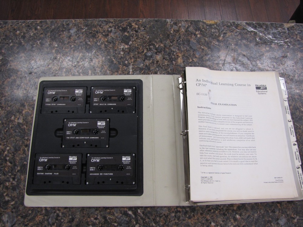 HEATHKIT Zenith 1981 C/PM Individual Learning Course Binder w/ 5 Tapes & Test