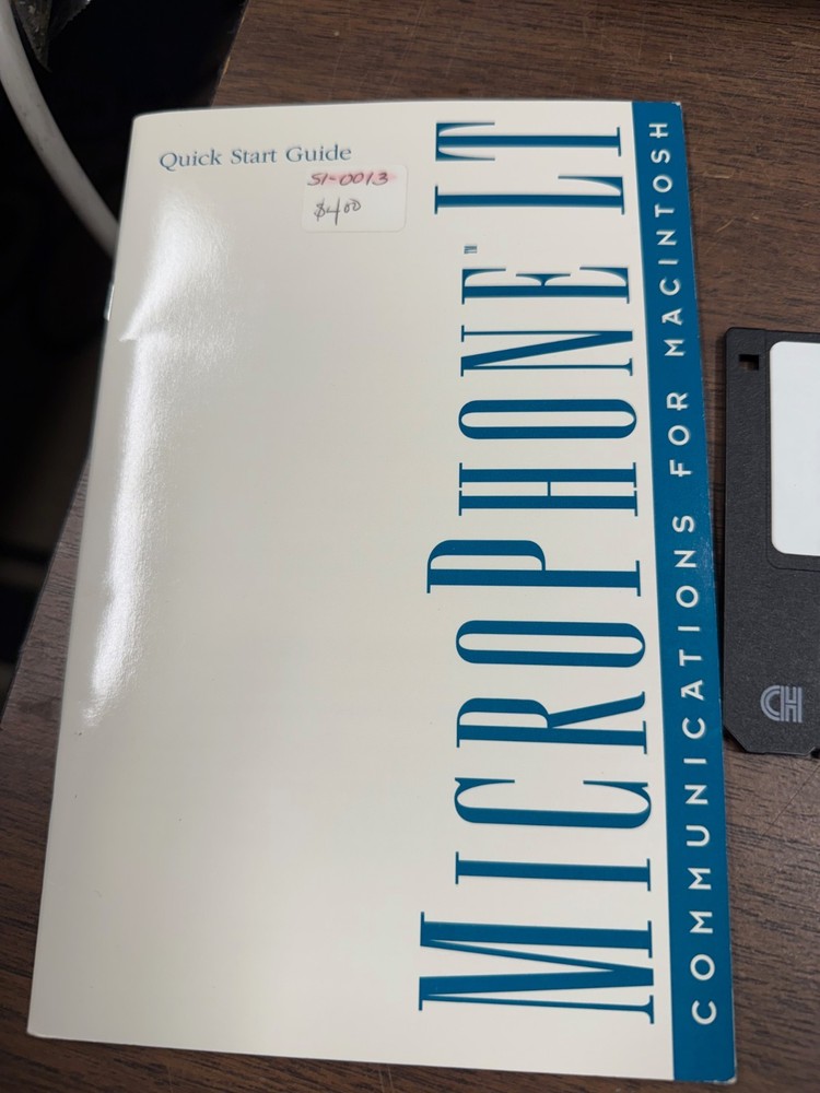 Vintage Macintosh software : MICROPHONE LT / FAXCILITATE 3-1/2 disks