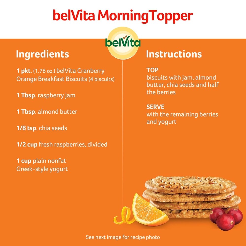 Wholesome Cranberry Orange Biscuits - 4 per Pack, Kosher