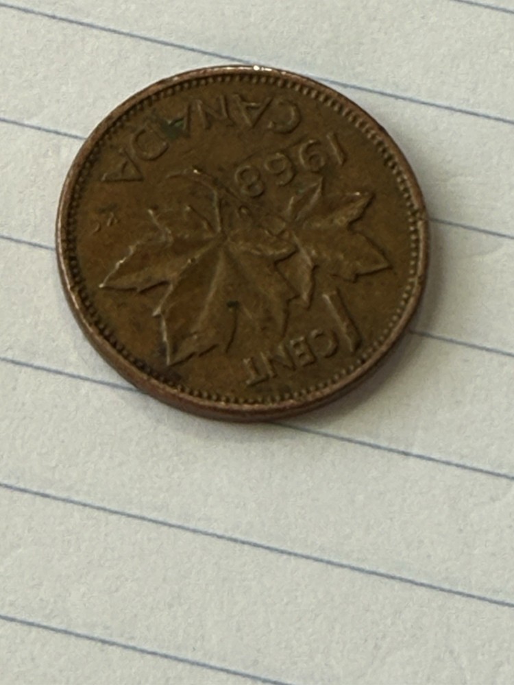 1968 Canada 1 Cent Coin