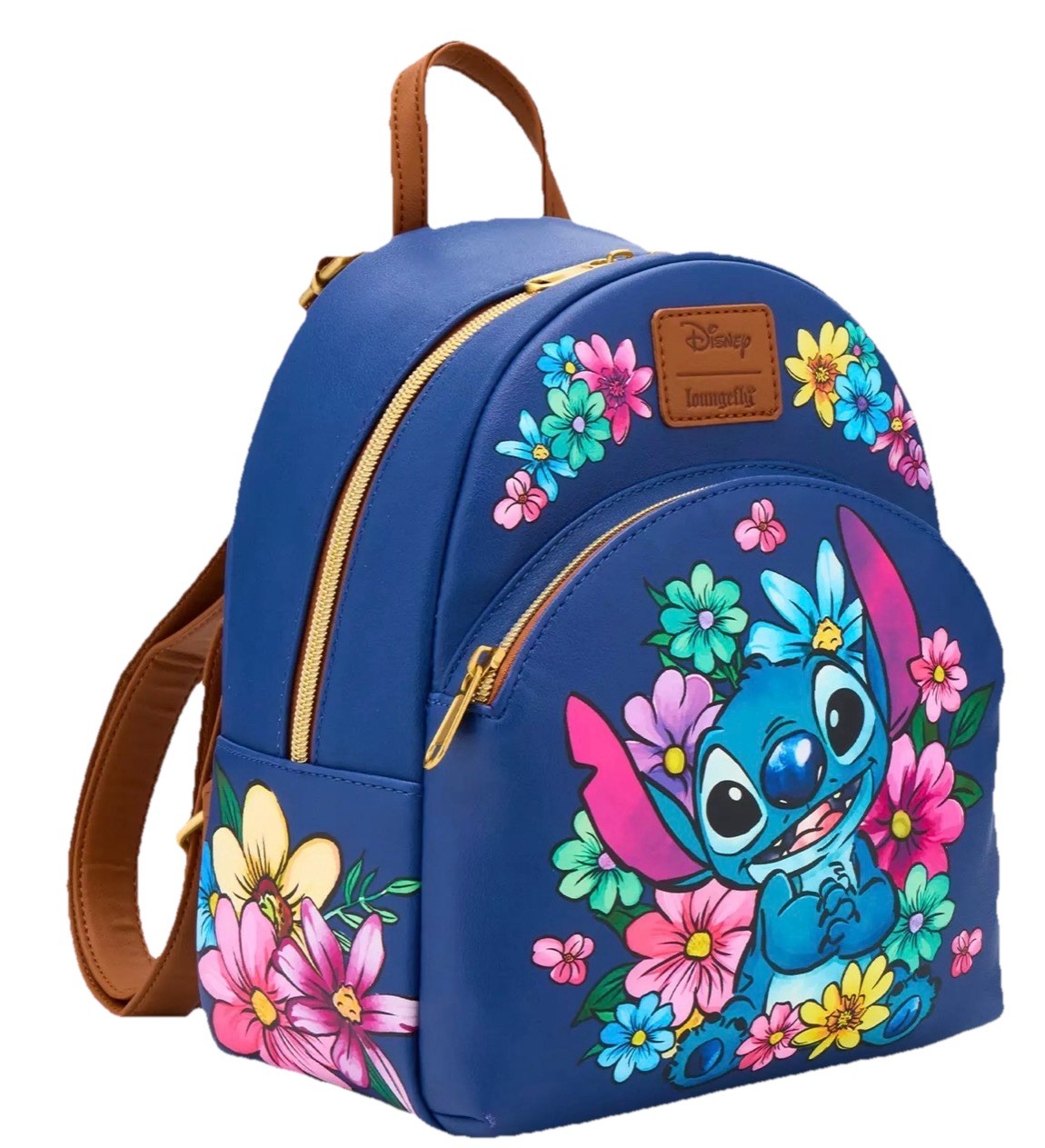 LOUNGEFLY DISNEY STITCH FLORAL MINI BACKPACK NWT