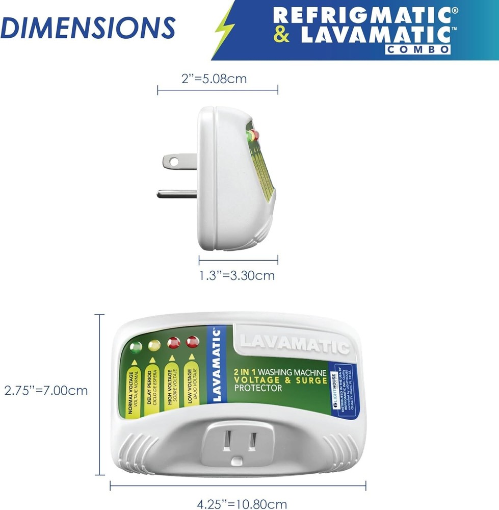 Two Electronic Voltage & Surge Protector, your Refrigerator and Washing Machine