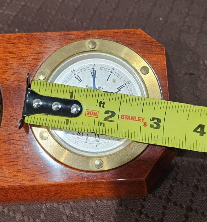 Neiman Marcus Desk Clock And Barometer AS-IS