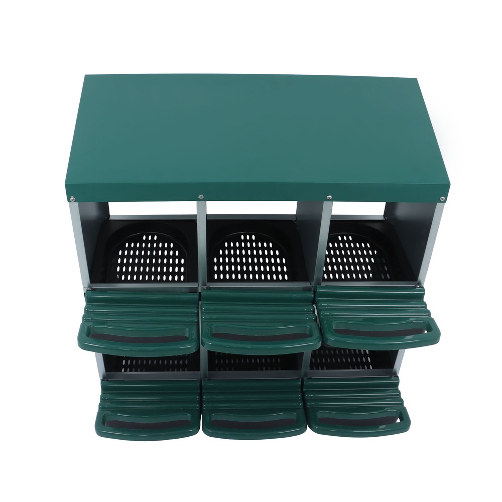 6 Hole Chicken Nesting Roll Away Nest Laying Box Egg Coop Nesting Box Chicken