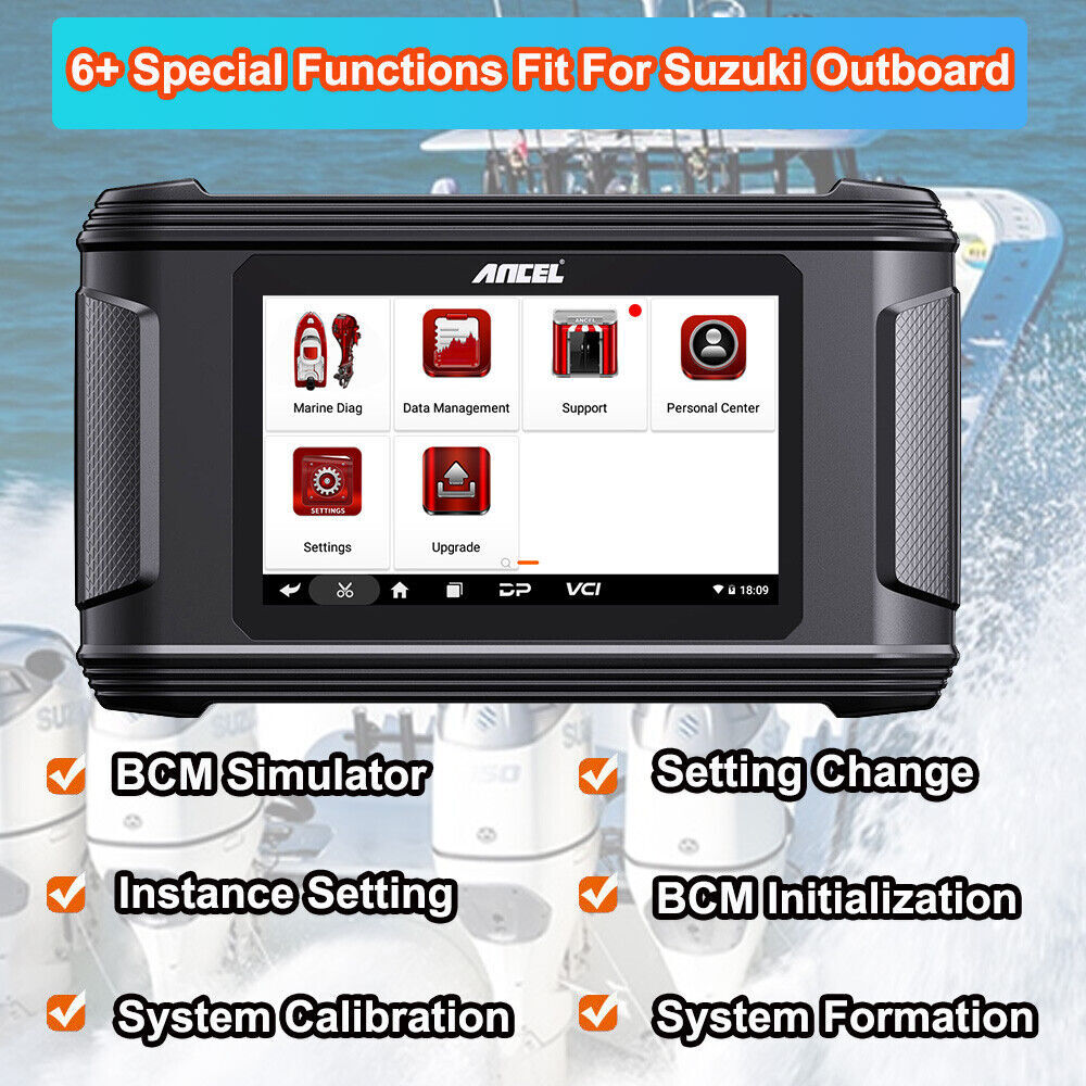 ANCEL MR500 Marine Diagnostic Tool Code Reader Scanner Active Test For Suzuki