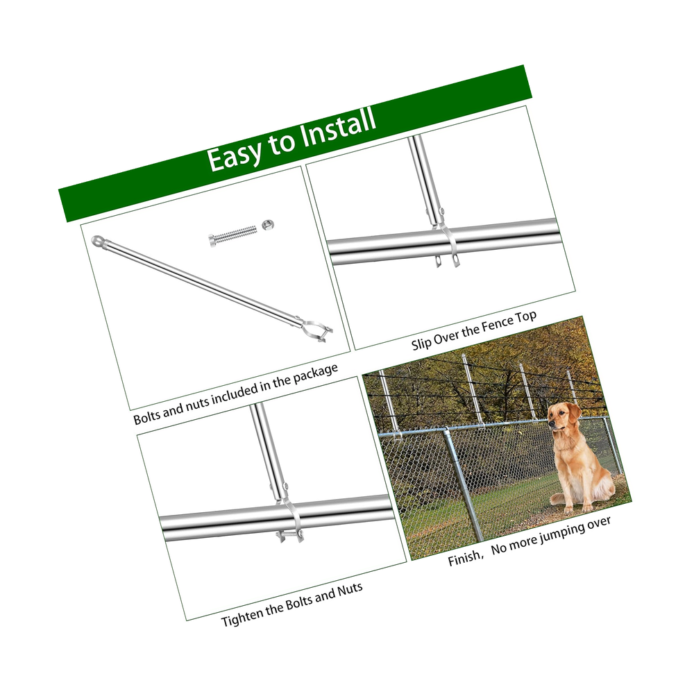 Chain Link Fence Post Extender 20-Inch Heavy Duty For Additional Height (9 Pack)