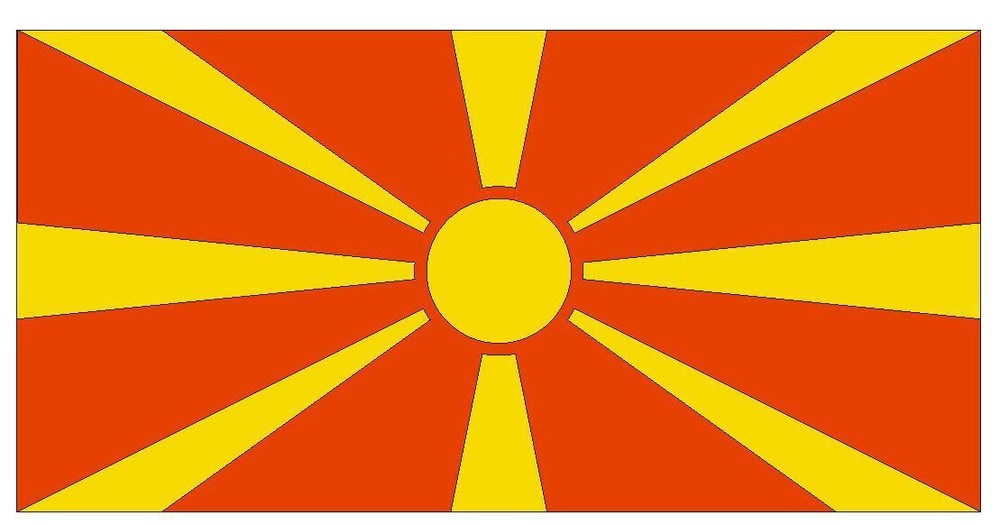 Macedonia International Flag Sticker Decal