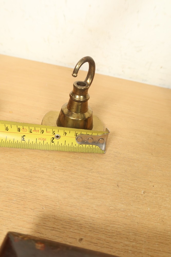 70s Ceiling Master Sliding Quick Fit Rose Chandelier Fitting Hook Lighting Brass