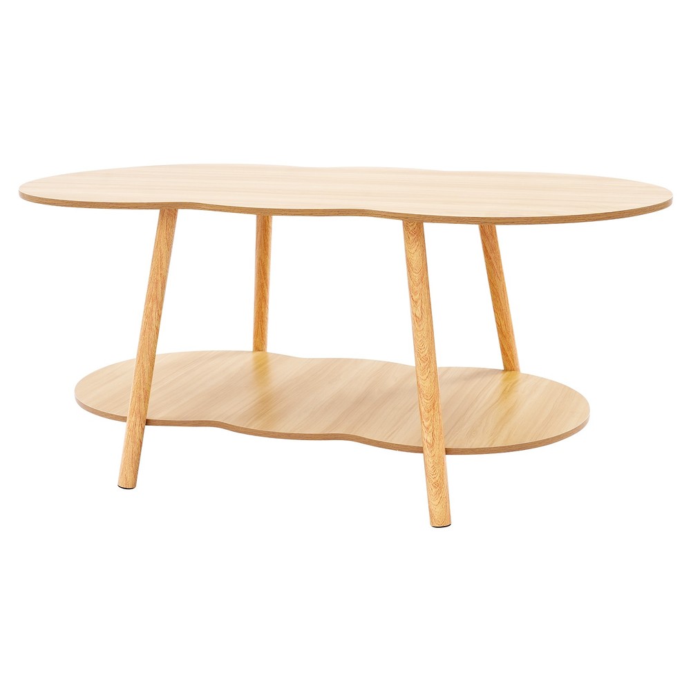 2-Tier Sofa Table Max 66.14 lbs Cloud Shape End Table 19.7in H Coffee Table