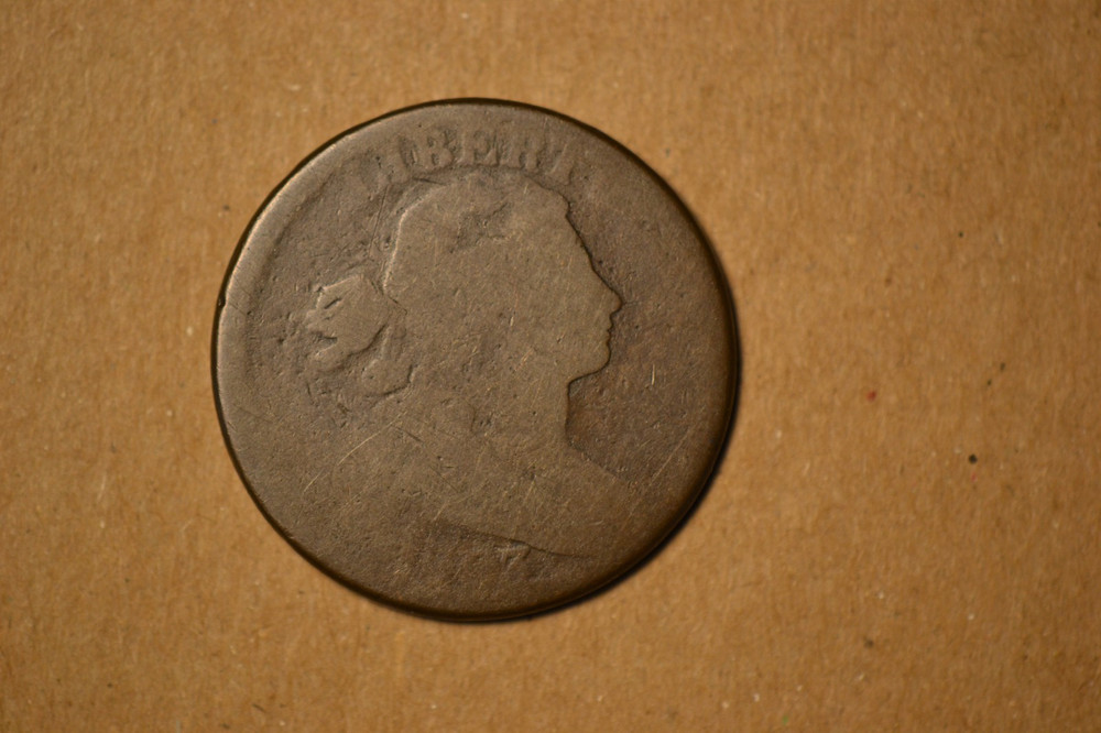 1803 Draped Bust Large Cent- Chocolate Brown AG.  Pretty nice coin.