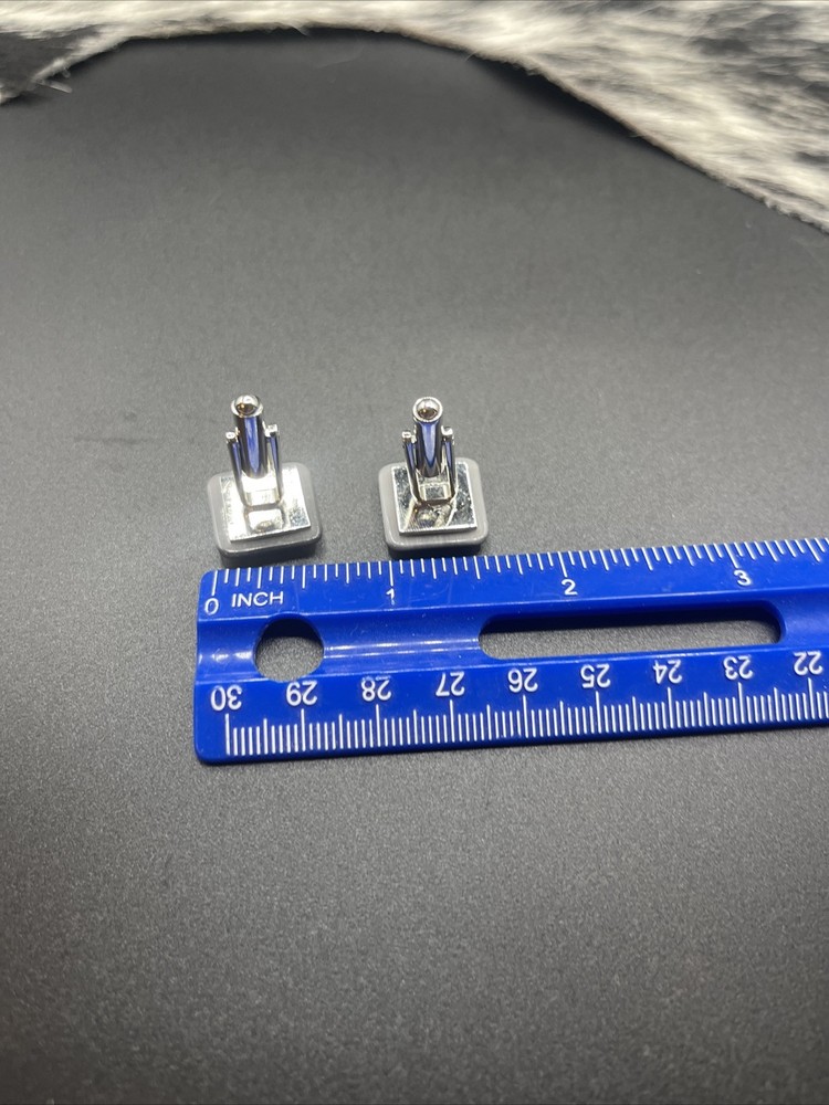 Stunning Silvertone Vintage Cuff Links #Q40