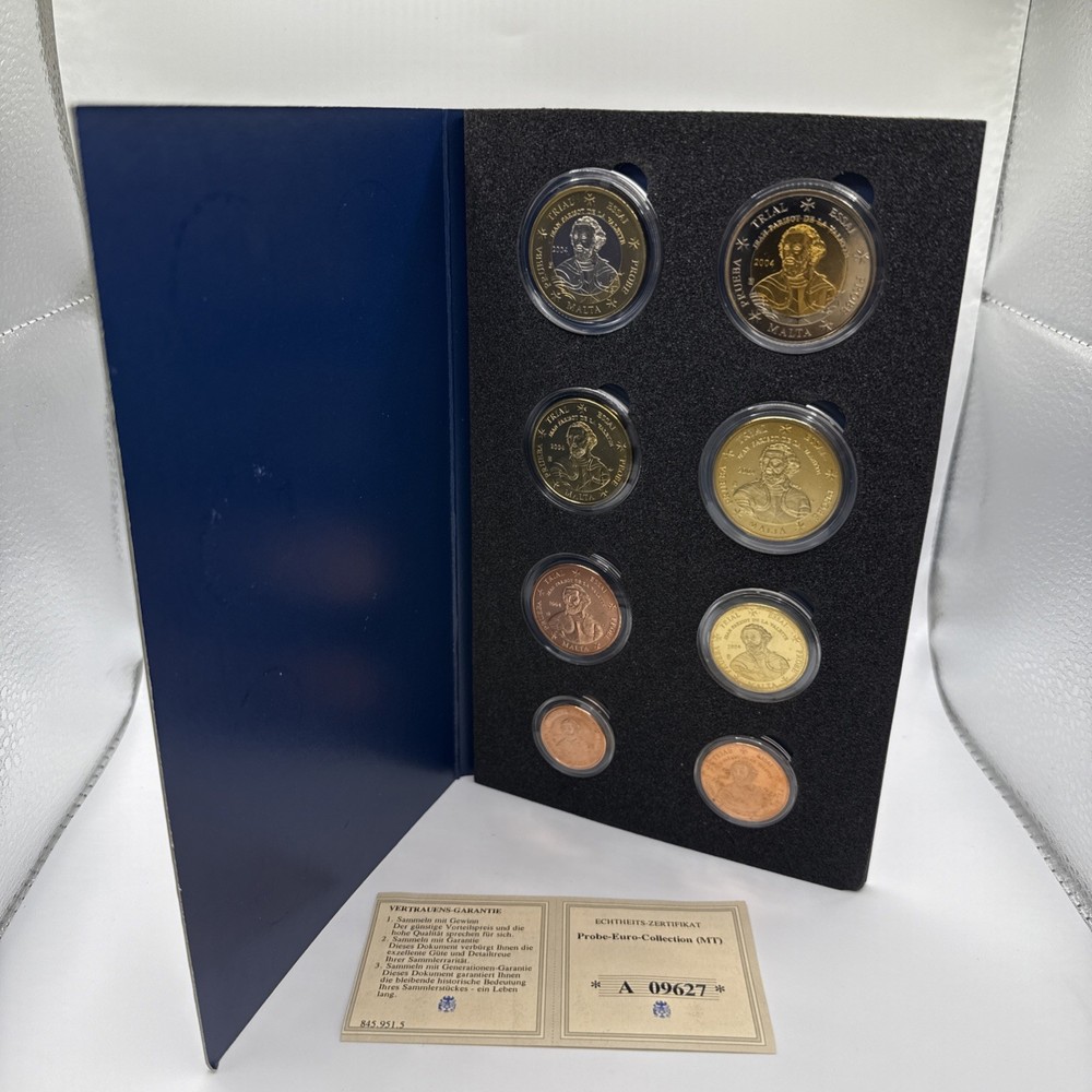 2004 Malta Probe Euro Pattern / Trial Coin Collection Set