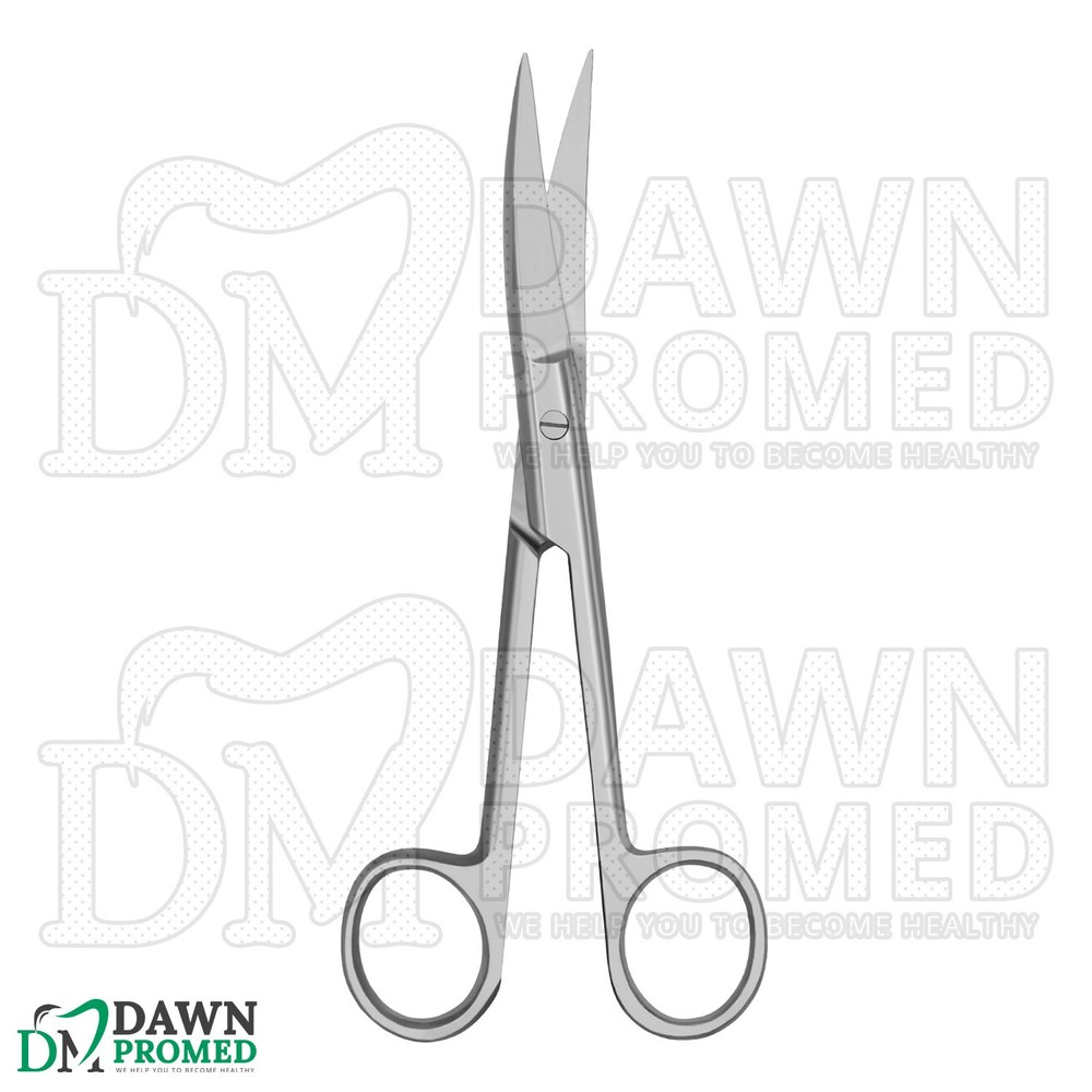 6 Pcs Operating Scissors 4.5" Curved Sharp Sharp Round Pattern Surgical Set