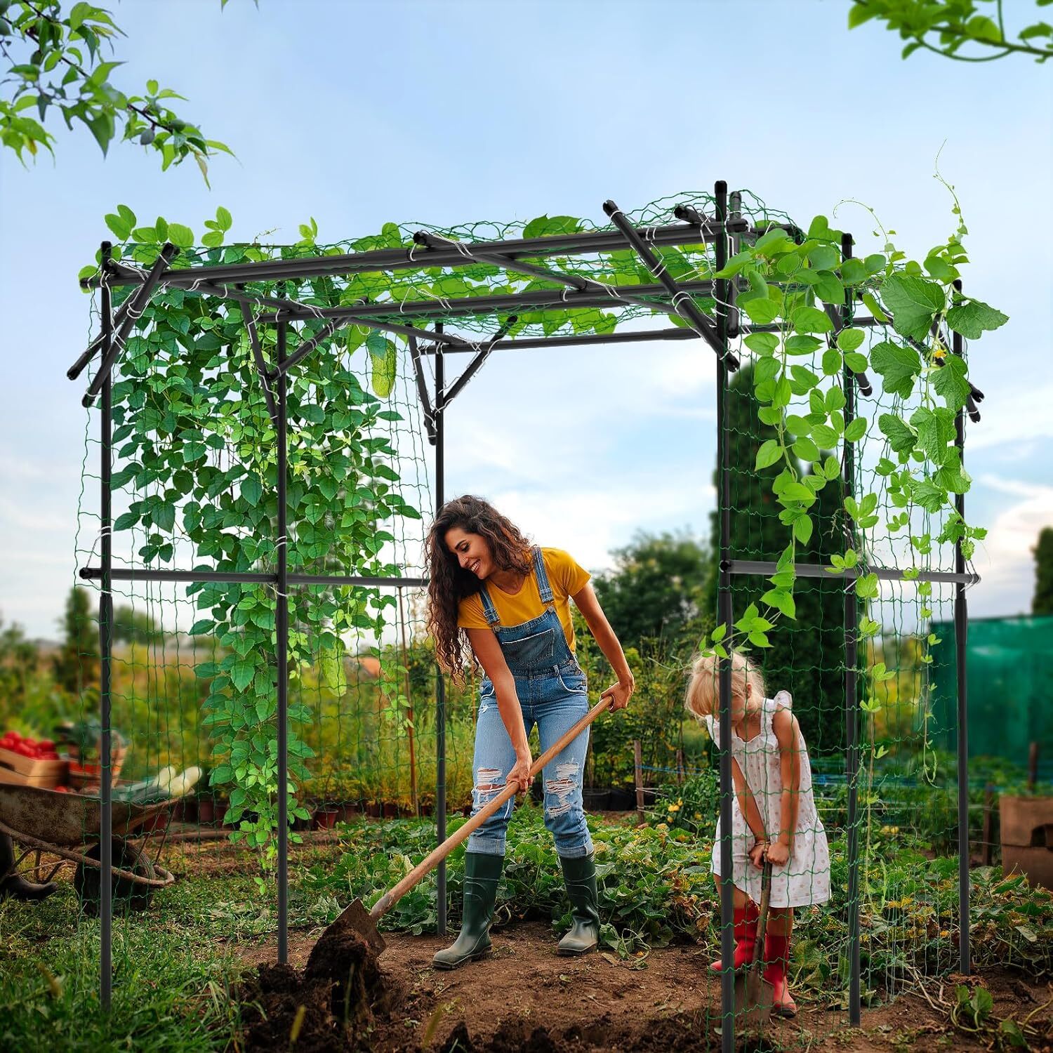 NAIZEA Trellis for Garden Vegetable Trellis Garden Arch Trellis for Climbing