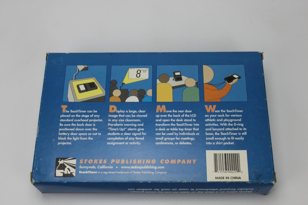 Stokes 229 TeachTimer Overhead Clock Timer Chronograph New in Box