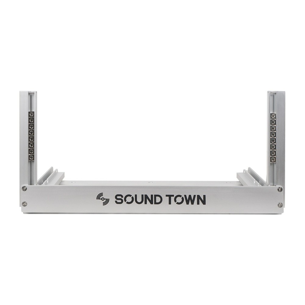 Sound Town 4U Aluminum 2-Post Desktop Open-Frame Rack, Angle Adjustable 2PF-4A