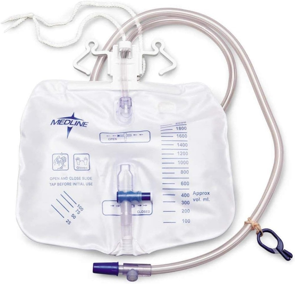 2000ML Anti-Reflux Medical Drainage Bag, Sealed Urinary Collection Bag