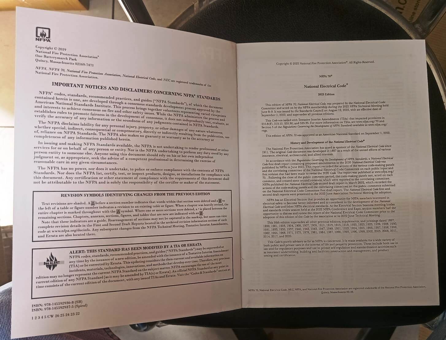 NFPA NEC 70 National Electrical Code 2023 Edition with Tabs Paperback Perfect