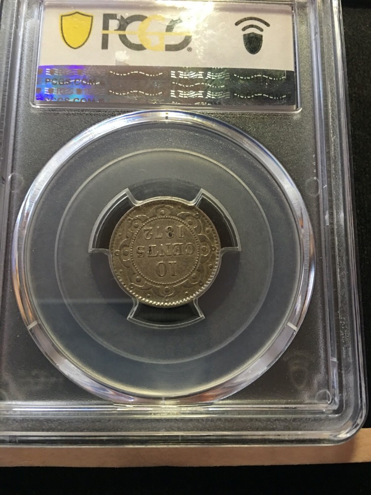 1872H PCGS Graded Newfoundland ¢10 Cent, **EF-45** Cert# 5278