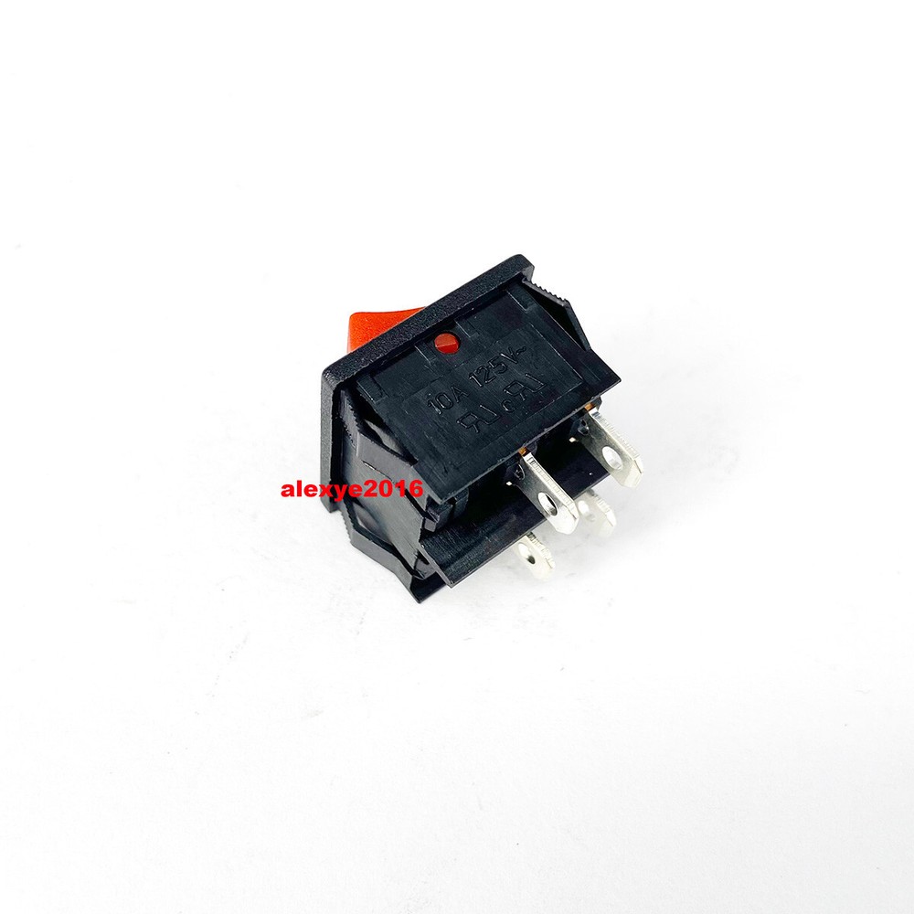 RLEIL RL3-2 1E4 u Switch 4 Pins Red Button ON-OFF 2 Positions Maintained