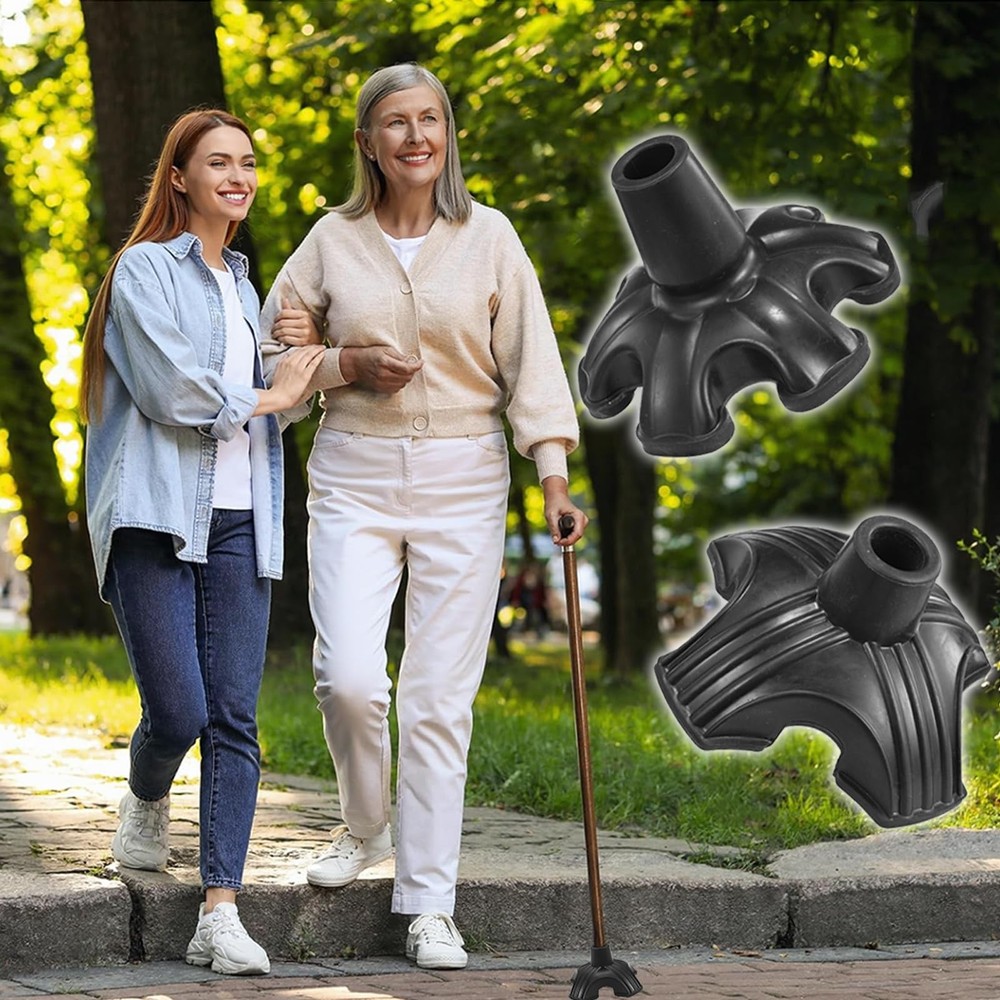 2 Pack Cane Tips for Stability, 3/4 inch Non-Slip Replacement Tip, Self...