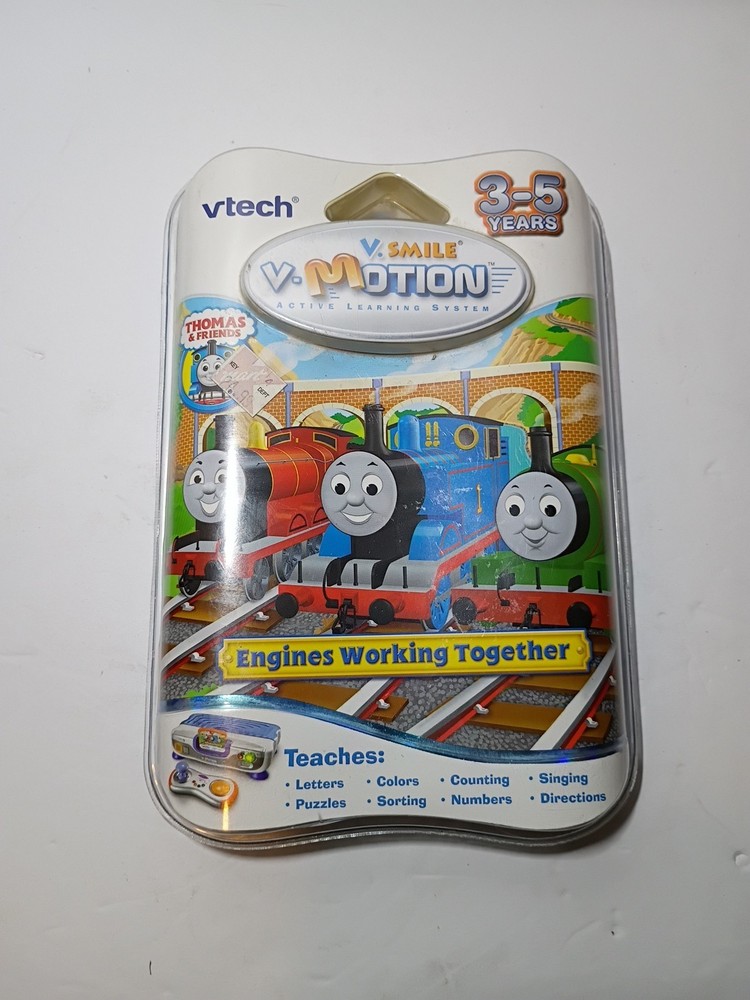 V Tech V.Smile Motion Learning System Thomas Engines Working Together Game