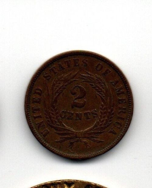 1864 Two Cent Piece XF