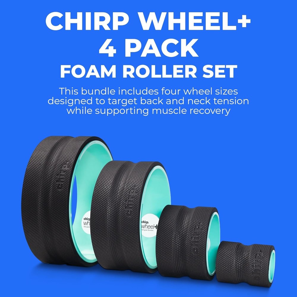 Chirp 4 Pack Mint Foam Roller Wheel for Back Neck