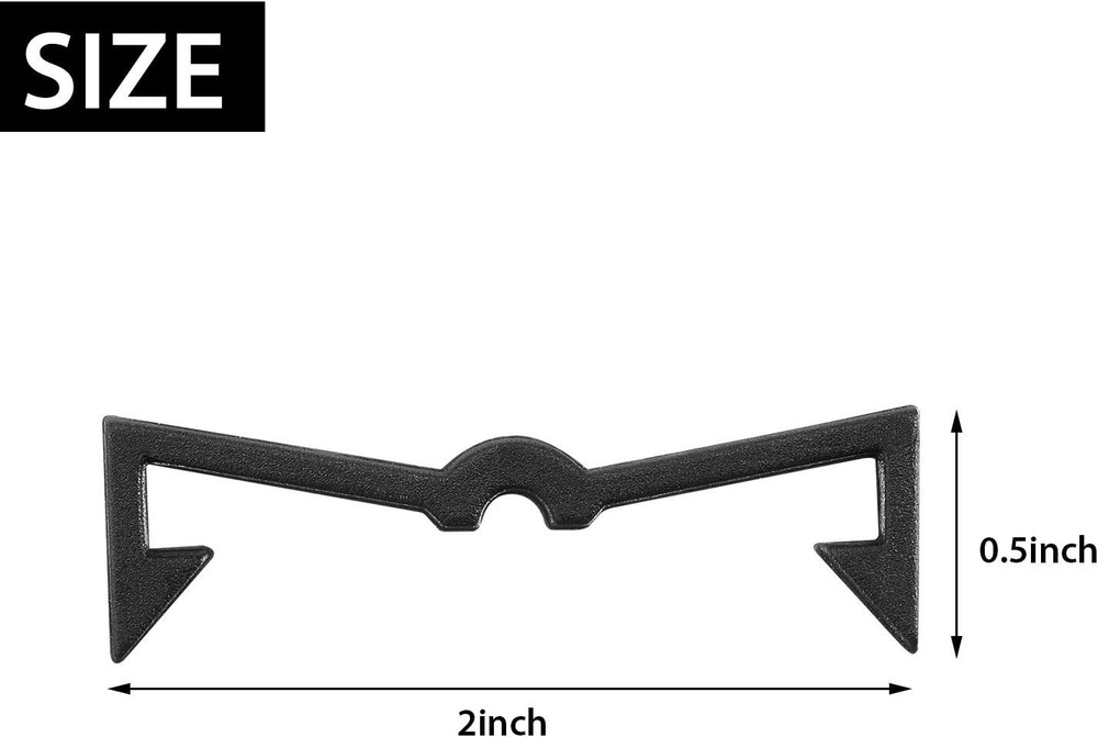 Modern Black Pegboard Clips & Hook Locks - Easy Install 100 Pack for Organizing