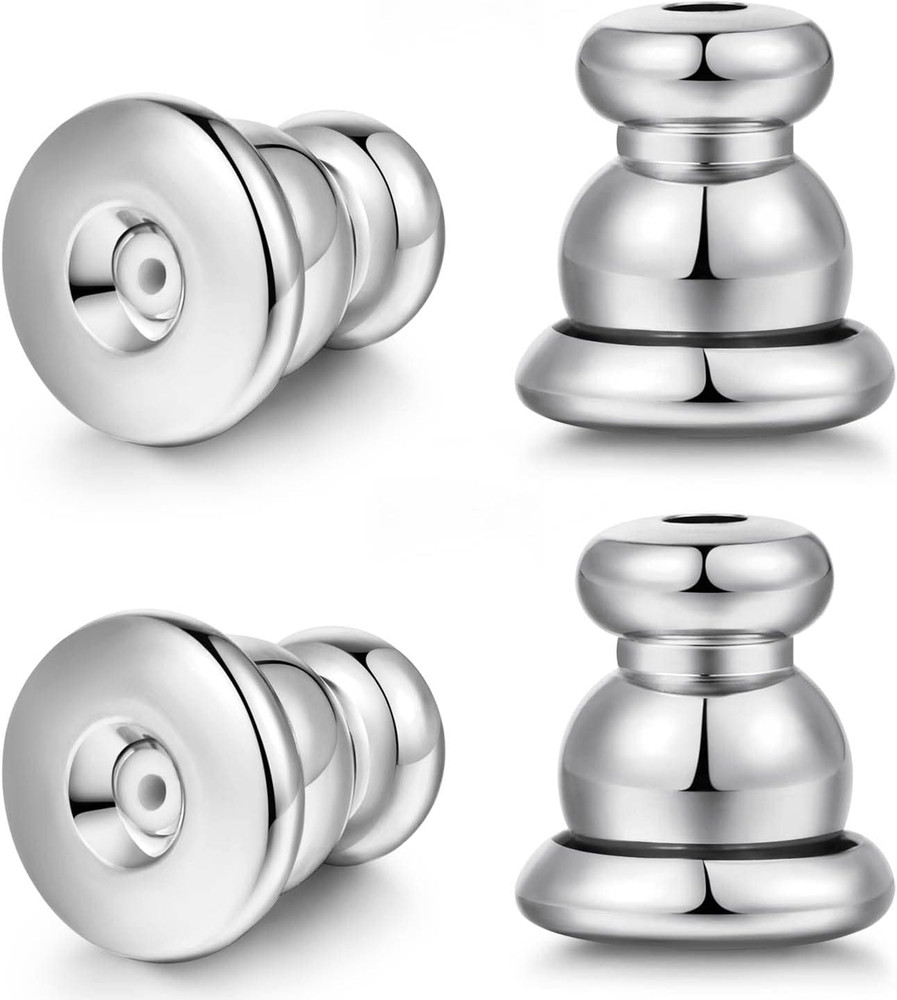 Earring Backs for Studs,18K Gold Bullet Earring Backs Replacements for Studs