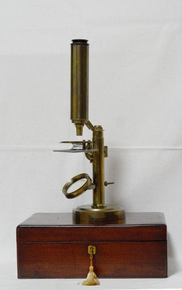 microscope antique collectible Peter Dolond's achromatic microscope