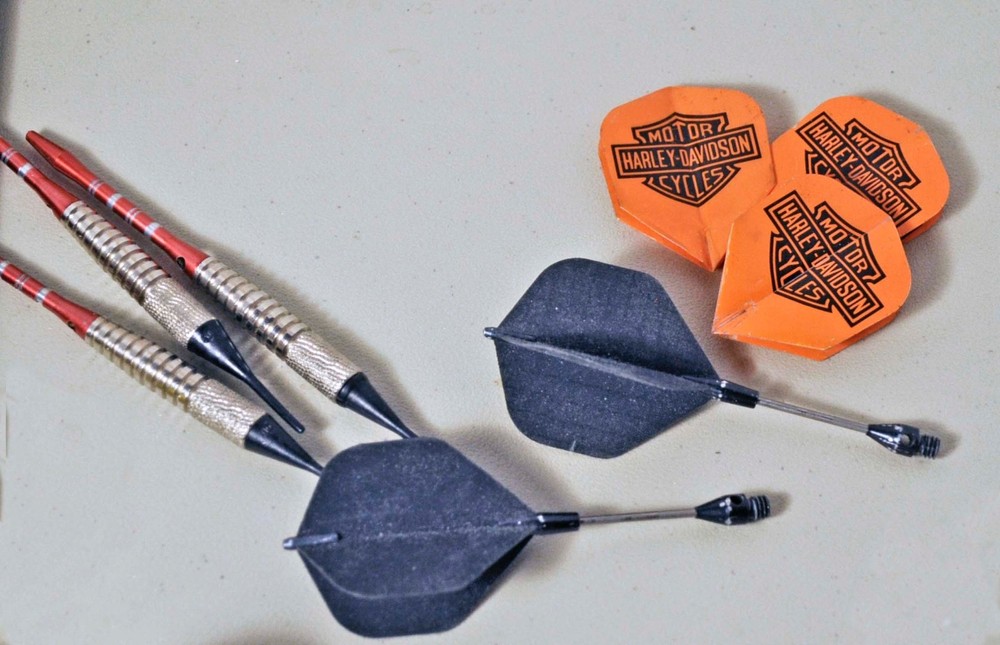 Lot Soft Tip Darts Harley Davidson Flights Case Assorted Misc