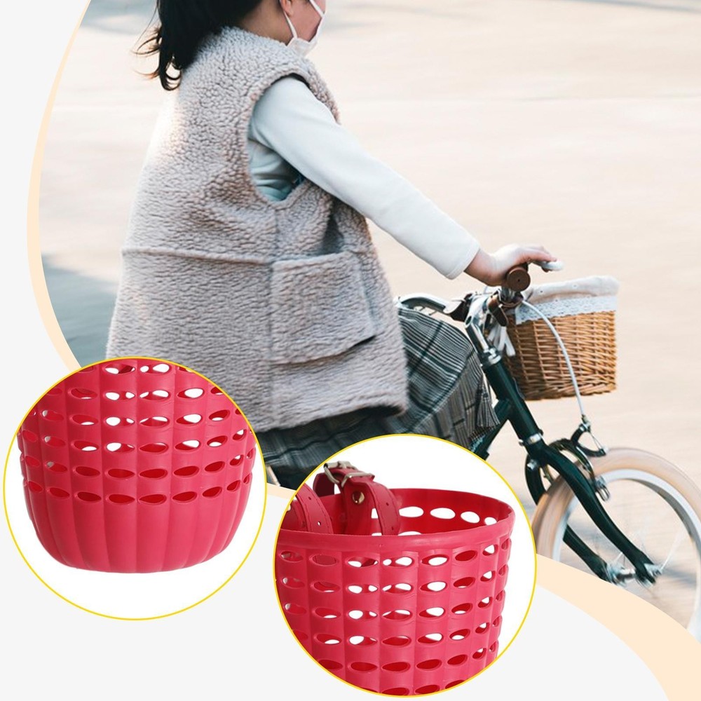 Bicycle Basket Luggage Storage Red