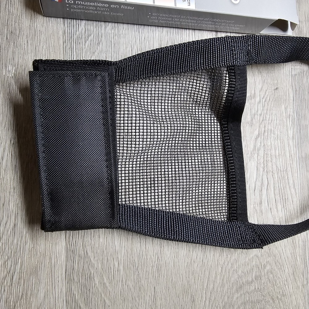 Dog Muzzle Size Medium 21-27 CM Black Adjustable ~ Open Box