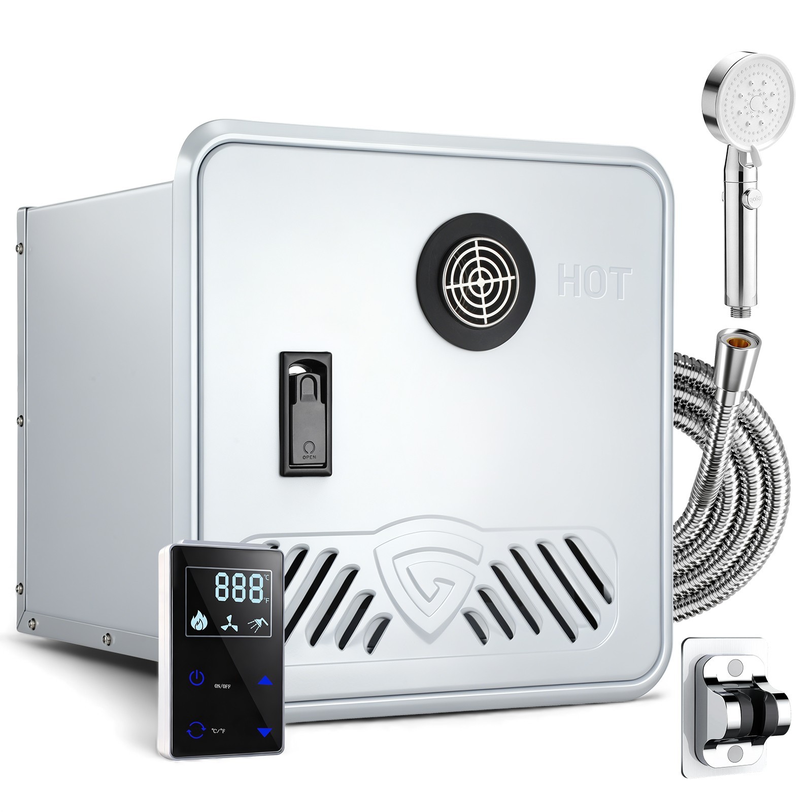 RV Tankless Water Heater Propane Gas Camper 65000BTU Smart Temperature Control