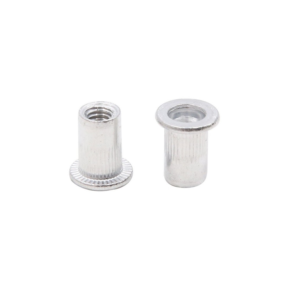 60pcs M6 Thread Flat Nut Rivet Insert Threaded Car